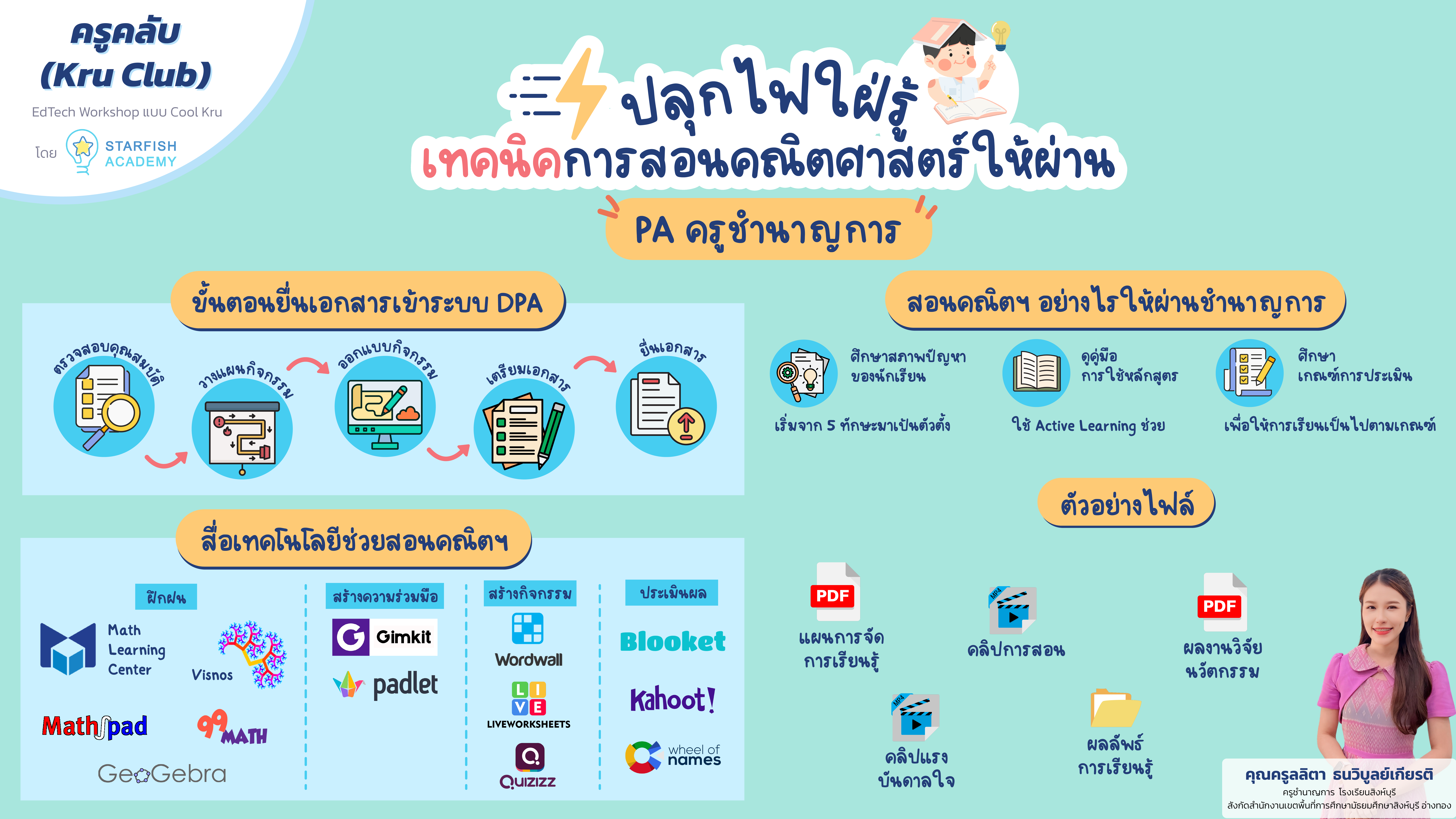 ปลุกไฟใฝ่รู้เทคนิคการสอน คณิตศาสตร์ให้ผ่าน PA ครูชำนาญการ
