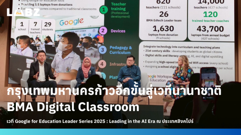 BMA Digital Classroom สู่เวทีโลก! รองผู้ว่าฯ ศานนท์ ร่วมแชร์วิสัยทัศน์การศึกษาในงาน Google for Education Leader Series 2025 ที่สิงคโปร์